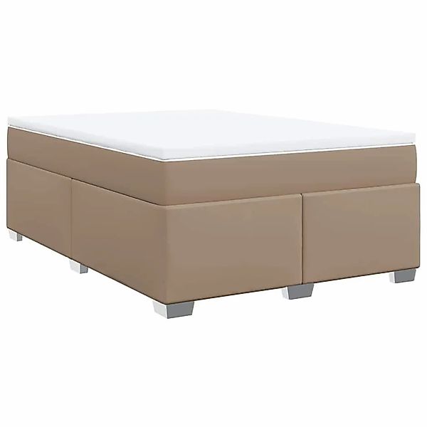 vidaXL Boxspringbett Matratze Cappuccino-Braun 140x190cm Kunstleder 3285212 günstig online kaufen
