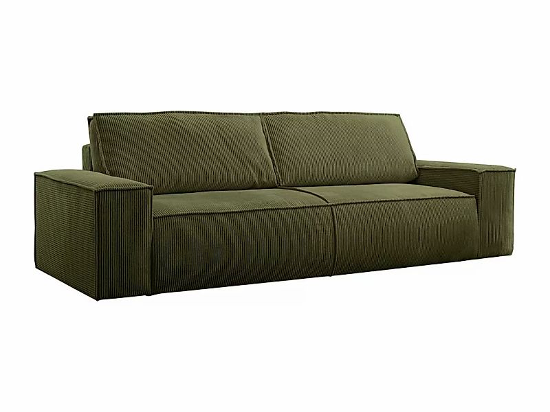 Schlafsofa 4-Sitzer - Cord - Khaki - AMELIA günstig online kaufen