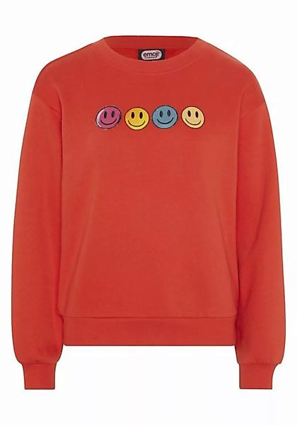 Emoji Sweatshirt mit Grinsegesicht-Motiven günstig online kaufen