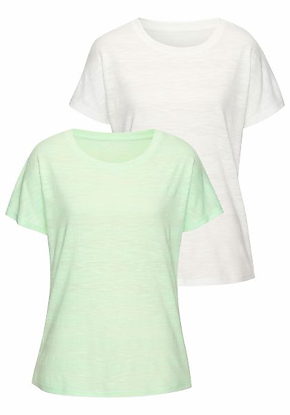Vivance T-Shirt "mit modischer Strukturoptik", (2er-Pack), aus pflegeleicht günstig online kaufen