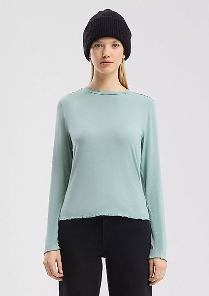 QS Longsleeve Langarmshirt aus Viskosestretch Rundhals, günstig online kaufen
