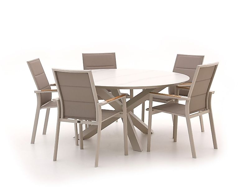 Bellagio Albinea/Lodola ø 150 cm Gartenmöbel-Set 6-teilig stapelbar günstig online kaufen