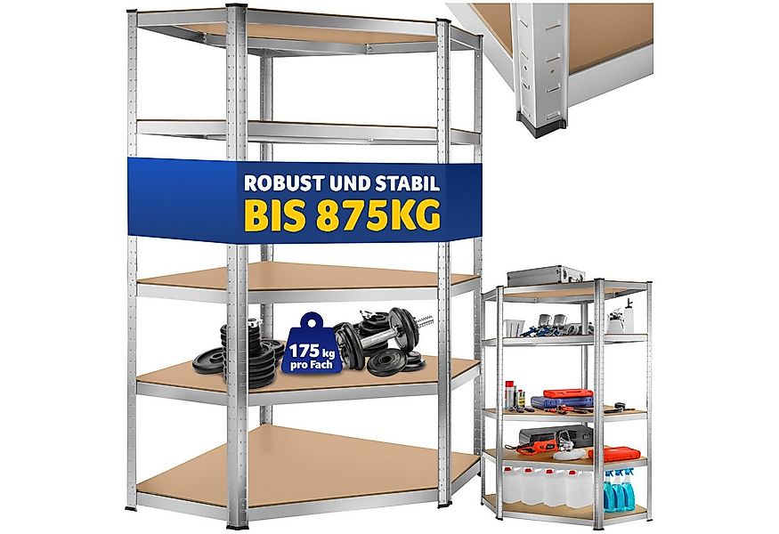 tectake Schwerlastregal, Komplett-Set., höhenverstellbare Einlegeböden günstig online kaufen
