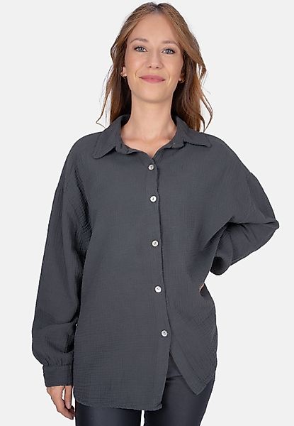 Seasons of April Hemdbluse Oversized Musselinbluse günstig online kaufen