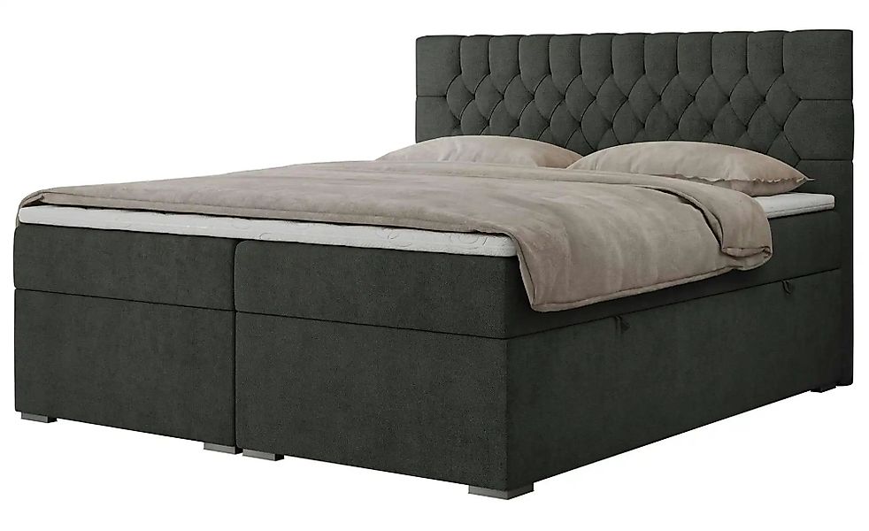 Boxbett mit Bettkasten Pera ¦ grau ¦ Maße (cm): B: 180 H: 125 Betten > Komf günstig online kaufen