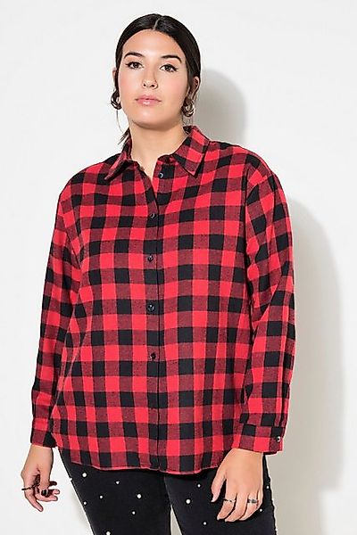 Studio Untold Longbluse Karohemd oversized Hemdkragen günstig online kaufen