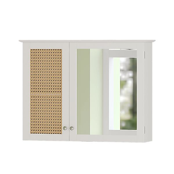 Vicco Badspiegelschrank Rosario Weiß 68 x 49 cm mit 2 Türen günstig online kaufen