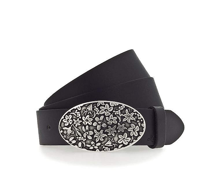 MUSTANG Koppelgürtel Florale Koppelschließe in mattem Silber, 3,5 cm günstig online kaufen