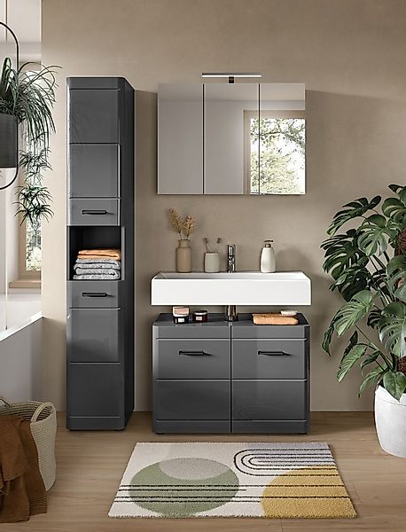 welltime Spiegelschrank Doux, Breite 80 cm, 3 Spiegeltüren, 6 Einlegeboden, günstig online kaufen