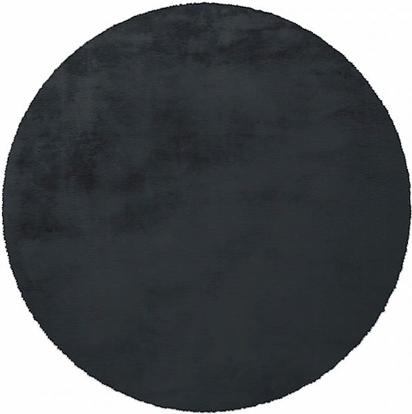 my home Fellteppich »Alvin«, rund, 45 mm Höhe, Teppich-Kaninchenfell-Optik, günstig online kaufen
