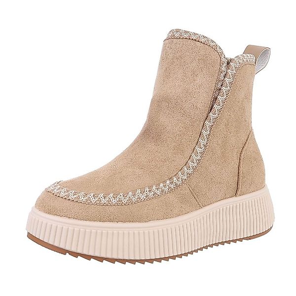 Ital-Design Damen Freizeit Plateaustiefelette (87214672) Flach günstig online kaufen