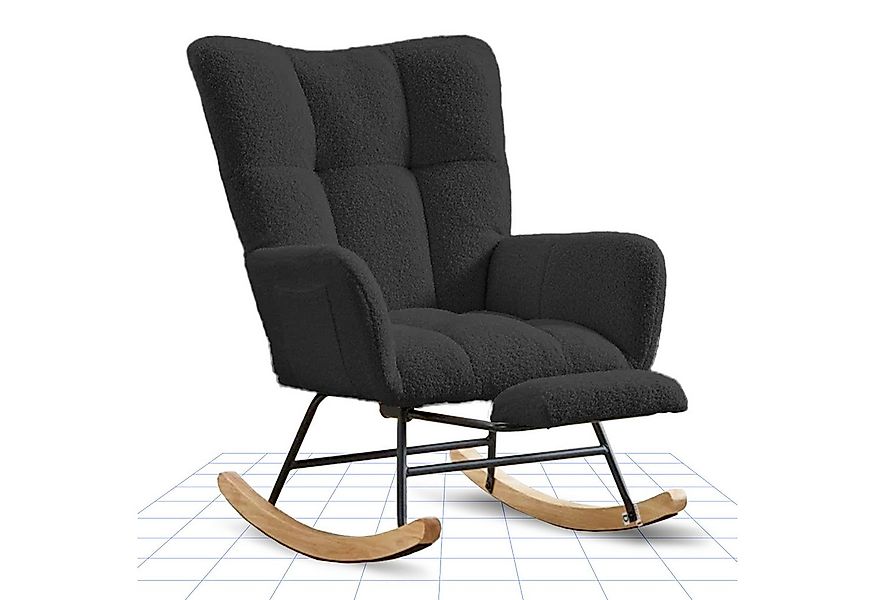 FLEXISPOT Schaukelstuhl mit Hoher Rückenlehne & Fußstütze, Relaxsessel, Sch günstig online kaufen