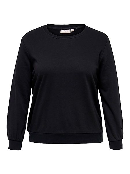 ONLY Einfarbiges Curvy- Sweatshirt Damen Schwarz günstig online kaufen