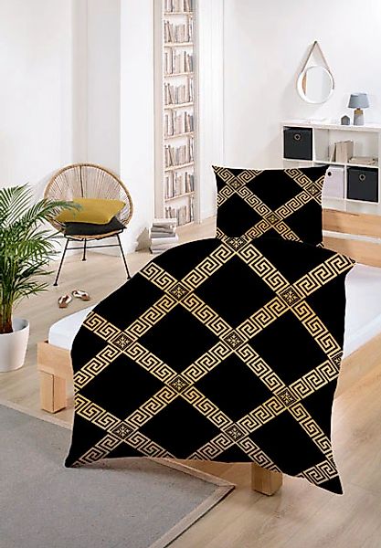 Gold-Line Bettwäsche "Abstrakt in Gr. 135x200 cm" 2 Stk. tlg. elegante Bett günstig online kaufen