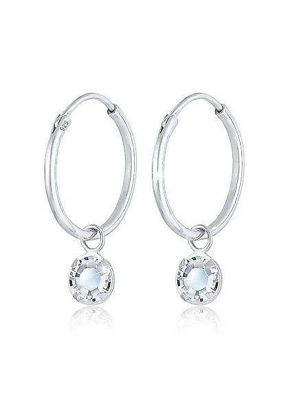 Elli Paar Ohrhänger Creolen Kristalle Einhänger 925 Silber günstig online kaufen