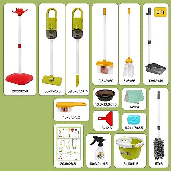 CLTYQ Kinder-Haushaltsset Reinigungs-Set, Kinderstaubsauger Mit Saug günstig online kaufen