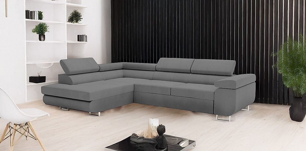 Goldstoff Ecksofa hochwertiges Sofa mit Schlaffunktion, Couch mit Schlaffun günstig online kaufen