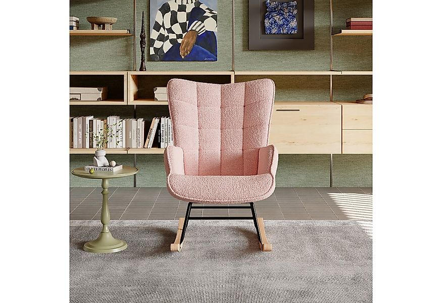 PXloue Schaukelstuhl Ergonomischer Schaukelstuhl mit Holzfüßen (1 St), Ergo günstig online kaufen