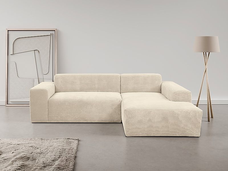 WERK2 Ecksofa "Zeus-L modern & zeitlos, Breite 253 cm, bequemes Sofa" Curvy günstig online kaufen