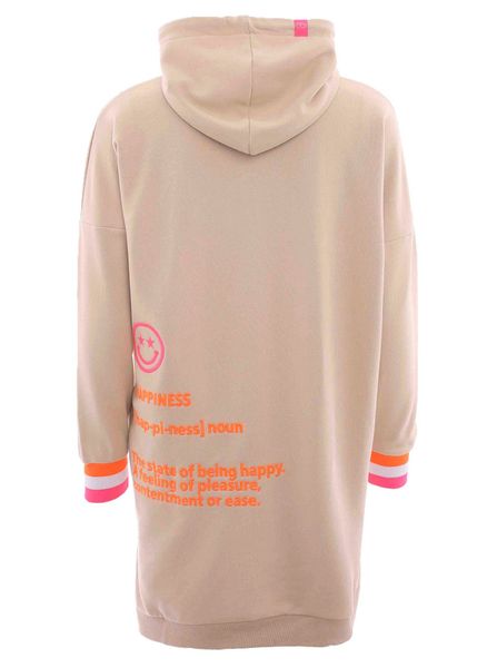 Zwillingsherz Sweatkleid mit Kapuze, Fronstickerei, Kängurutasche, günstig online kaufen