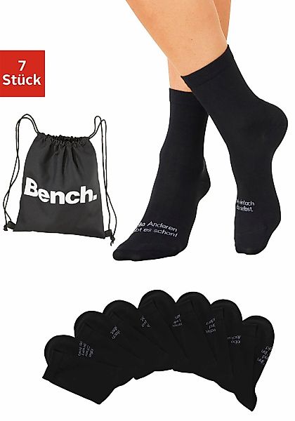 Bench. Socken Packung, 7 Stk. tlg. mit Turnbeutel günstig online kaufen