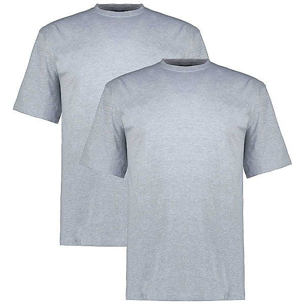ADAMO Doppelpack T-Shirt aus Baumwolle Farbe hellgrau Größe: 10XL günstig online kaufen