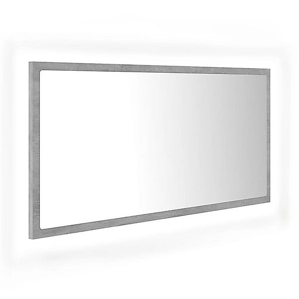 vidaXL Badezimmerspiegelschrank LED-Badspiegel Betongrau 90x8,5x37 cm Acryl günstig online kaufen