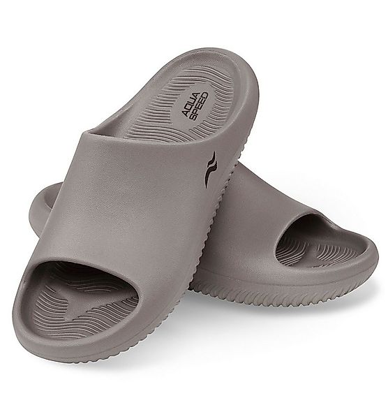 Aqua Speed Toledo Badeschlappen dicke Trend-Sohle + Mikrofaserhandtuch Bade günstig online kaufen