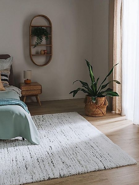 benuta Hochflor-Teppich Gobi, rechteckig, Höhe: 21 mm, Teppich Wohnzimmer, günstig online kaufen