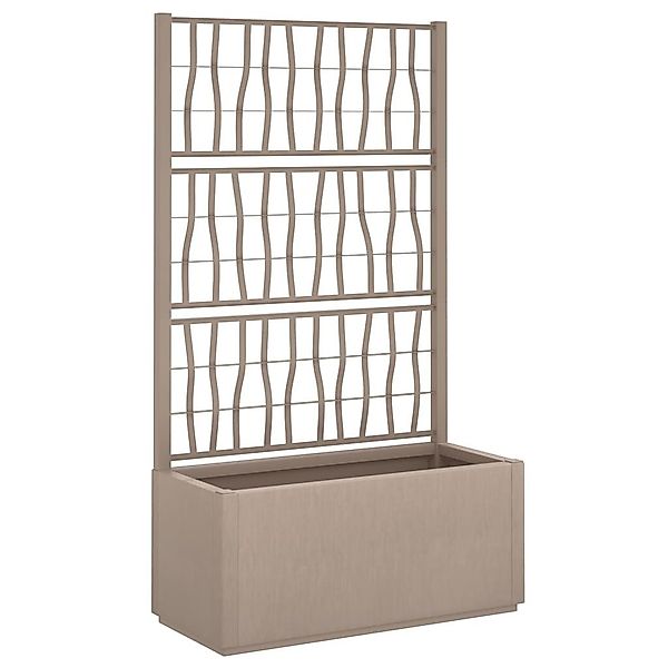 vidaXL Blumentopf Pflanzkübel mit Rankgitter Hellbraun günstig online kaufen