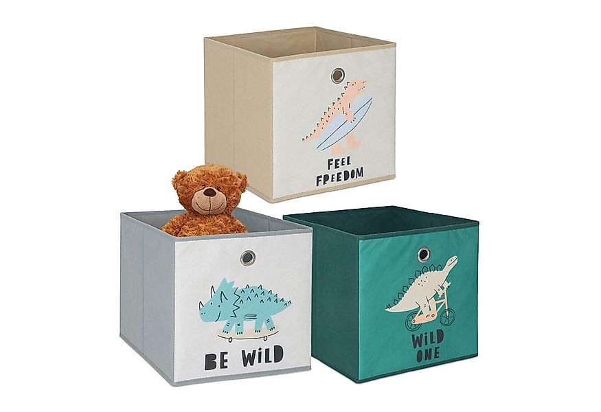 relaxdays Faltbox Kinder Aufbewahrungsboxen im 3er Set, B günstig online kaufen