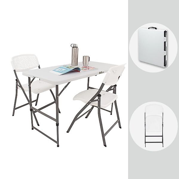 TRUTZHOLM Bierzeltgarnitur Campingset eckig Klapptisch 120x60 günstig online kaufen