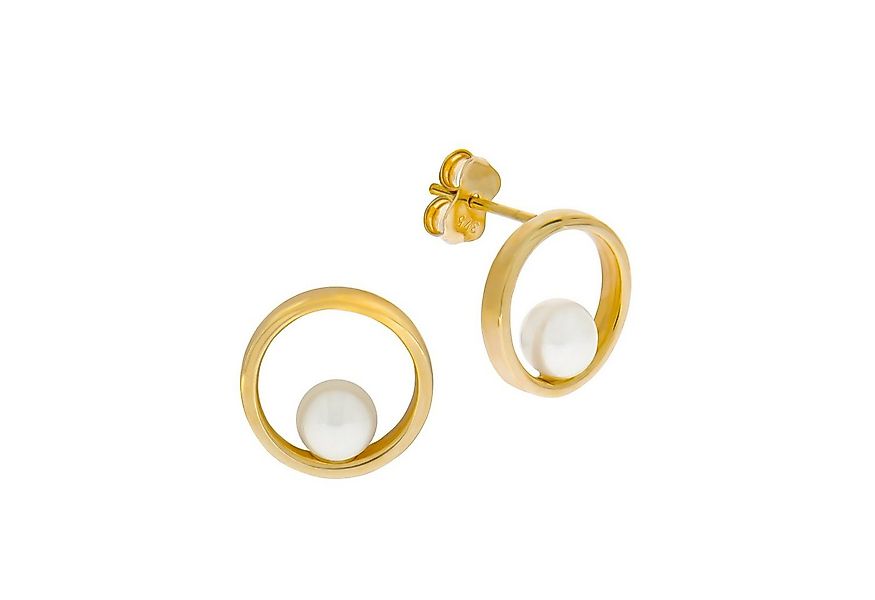 Fascination by Ellen K. Paar Ohrstecker Gold 375 Perle weiß 4,5mm günstig online kaufen