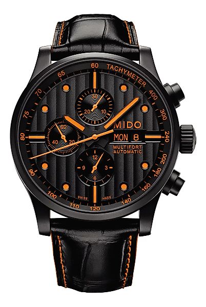 Mido MULTIFORT Automatic CHRONO Valjoux, black/orange M005.614.36.051.22 He günstig online kaufen