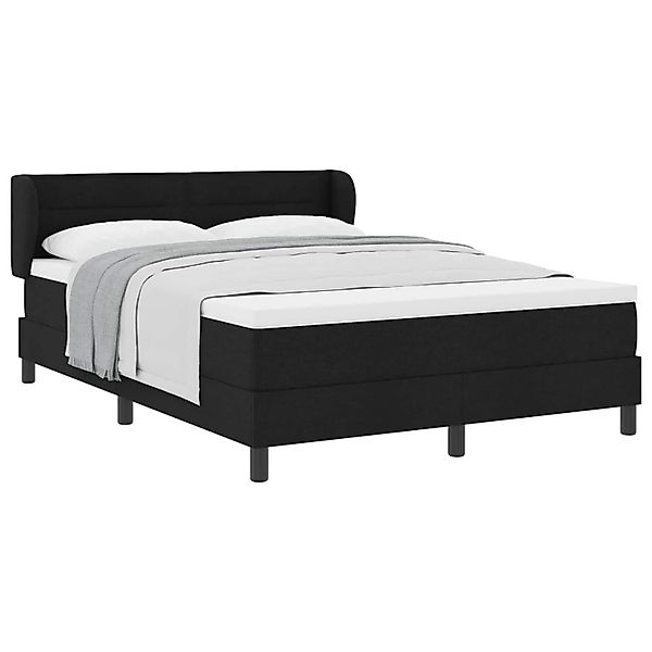 vidaXL Boxspringbett mit Matratze Schwarz 140 x 190 cm Stoff 3339956 günstig online kaufen