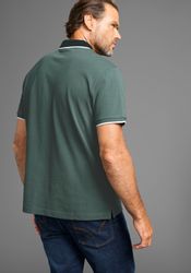 Man's World Poloshirt mit Brustprint, meliertes günstig online kaufen