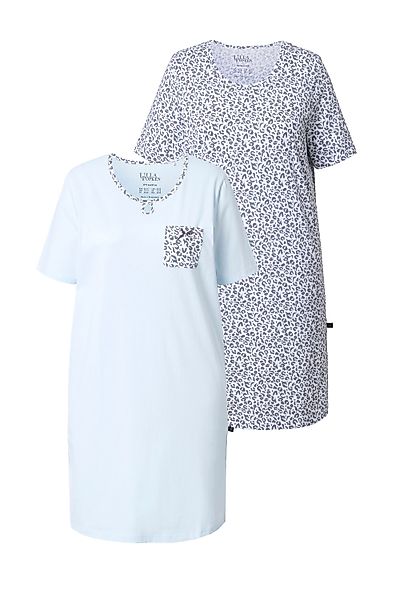 Ulla Popken Bigshirt Nachthemd 2er-Pack Leomuster günstig online kaufen