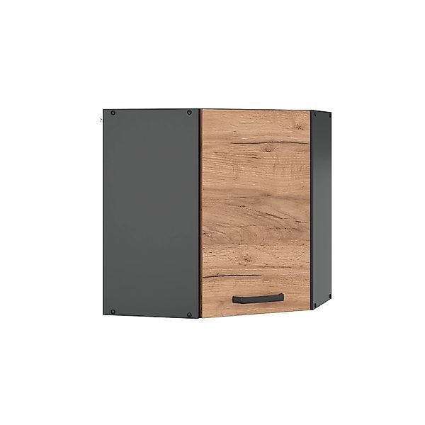 Vicco Eckhängeschrank R-Line Küchen-Eckschrank Goldkraft Eiche/Anthrazit 57 günstig online kaufen