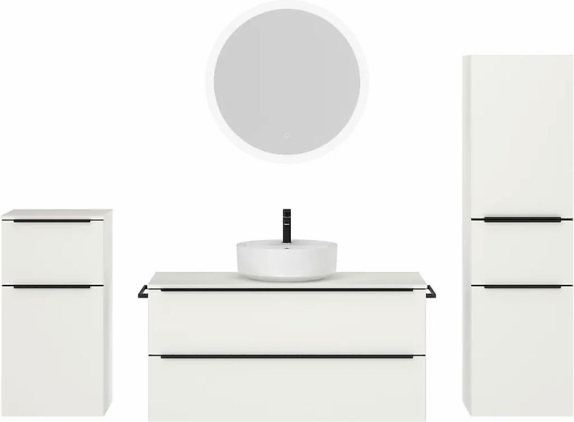 nobilia Badmöbel-Set "Alvene" vormontiert, mit Soft-Close, 4 Stk. tlg. günstig online kaufen
