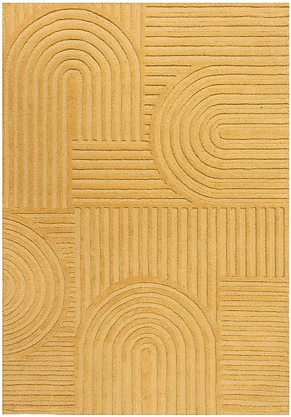 FLAIR RUGS Wollteppich »Zen Garden, modern & mit Linien« 10 mm Höhe 100% Wo günstig online kaufen