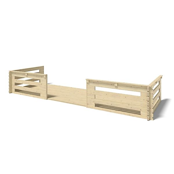 Altanka Veranda zum Gartenhaus 6x2 m   Farbe Holz   DOM555 günstig online kaufen
