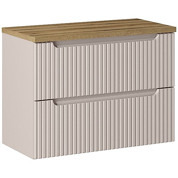 Lomadox Waschbeckenschrank NEWPORT-56-CASHMERE Waschtischunterschrank 80cm günstig online kaufen