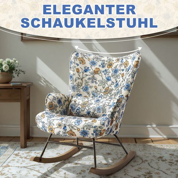 HomeMiYN Schaukelstuhl Schaukelstuhl Patchwork Sessel Schwingsessel günstig online kaufen