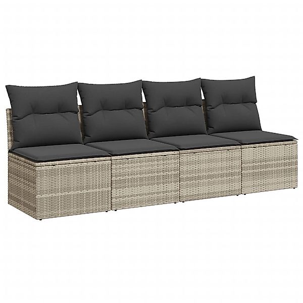 vidaXL Loungesofa Gartensofa mit Kissen 4-Sitzer günstig online kaufen