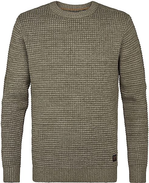 Petrol Pullover Toledo Structure Olive - Größe M günstig online kaufen