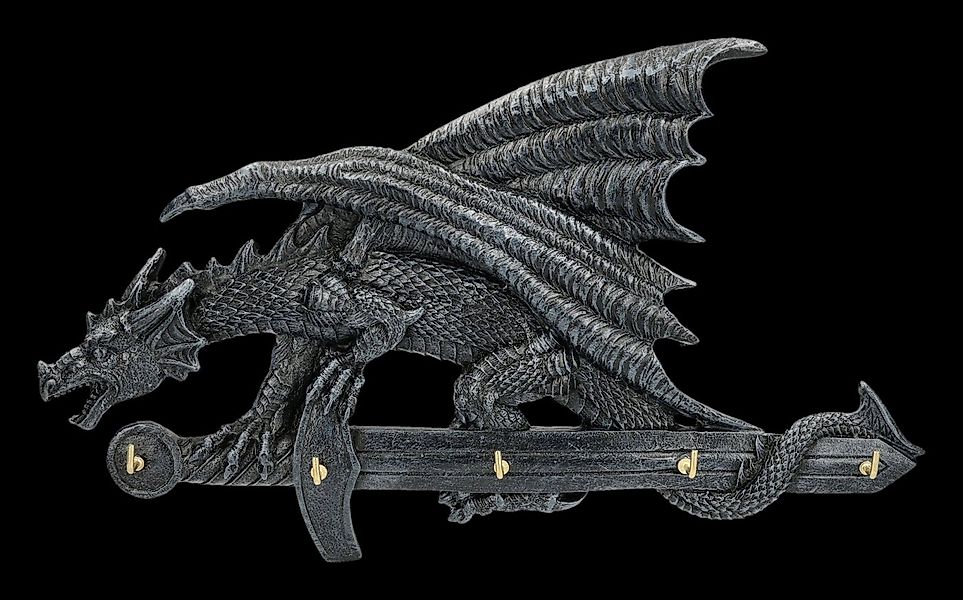 Figuren Shop GmbH Schlüsselbrett Drachen Schlüsselbrett – Fantasy Wanddeko günstig online kaufen