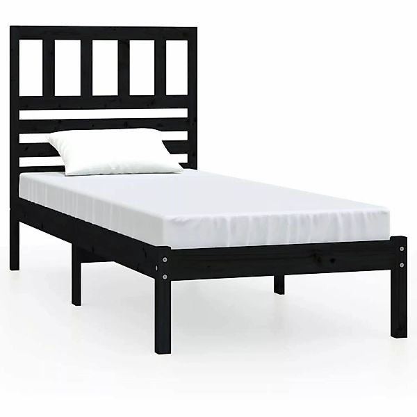 Vidaxl Massivholzbett Schwarz Kiefer 100x200 Cm günstig online kaufen