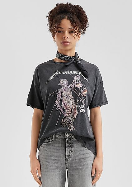QS Kurzarmshirt Metallica® Band-Shirt mit Wascheffekt günstig online kaufen