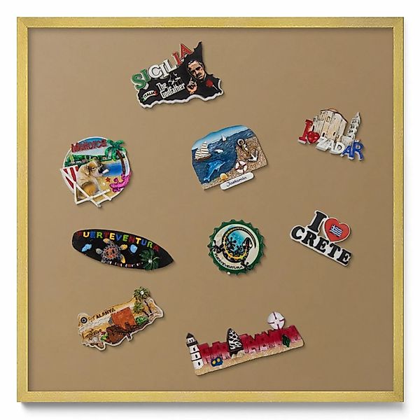 Tulup Magnettafel Blech Magnettafel für Sammlermagnete Farbe Dunkelgelb 50x günstig online kaufen