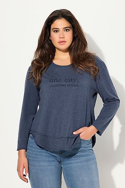 Ulla Popken Longsleeve Shirt Lagenoptik Rundhals günstig online kaufen